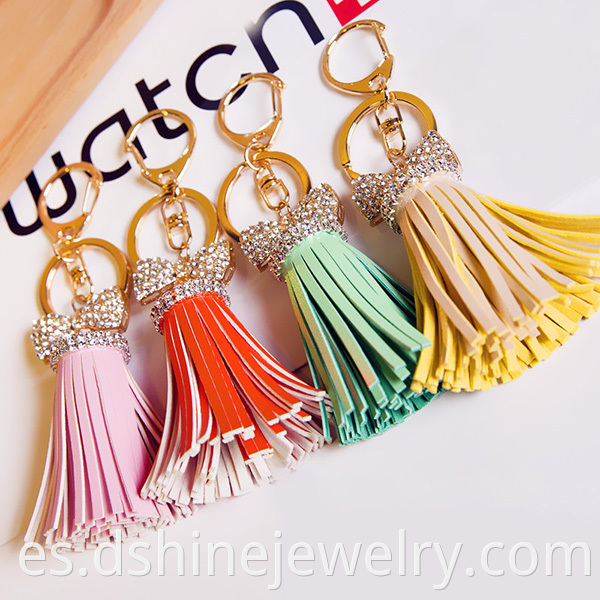 Leather Tassels Keychain